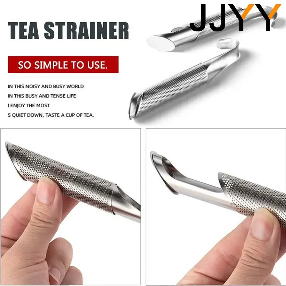 JJYY Ea Strainer Stainless Steel Infuser Pipe Design Touch Feel Holder Tool Tea Spoon Infuser Filter
