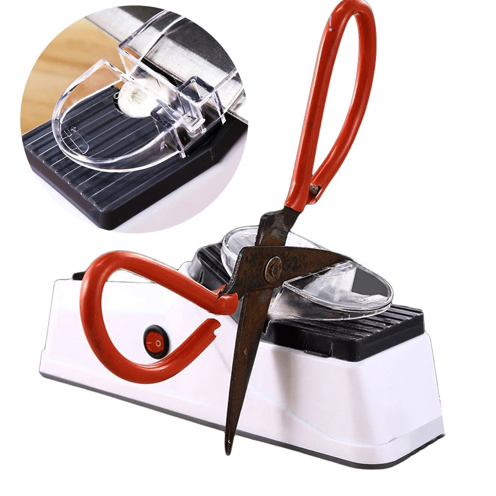 Automatic Electric Knife Sharpener with Protective Cover Chef Knife Sharpener for Quick Sharpening&Polishing for Knife Scissors