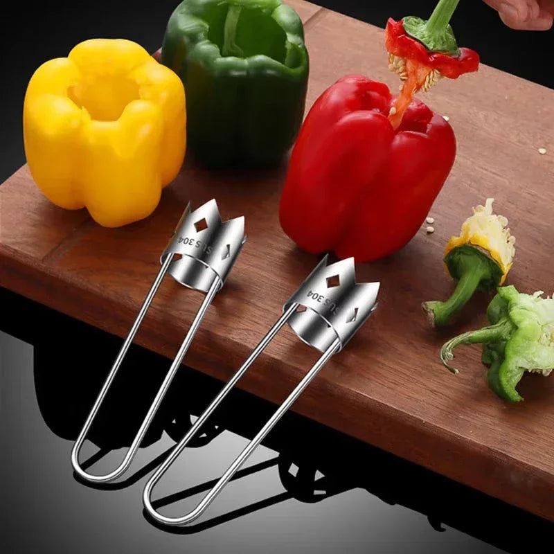 Portable Rust-Proof 304 Stainless Steel Core Remover for Pears and Apple Sharp Serrated Cutter Durable Hand Tool for Vegetables