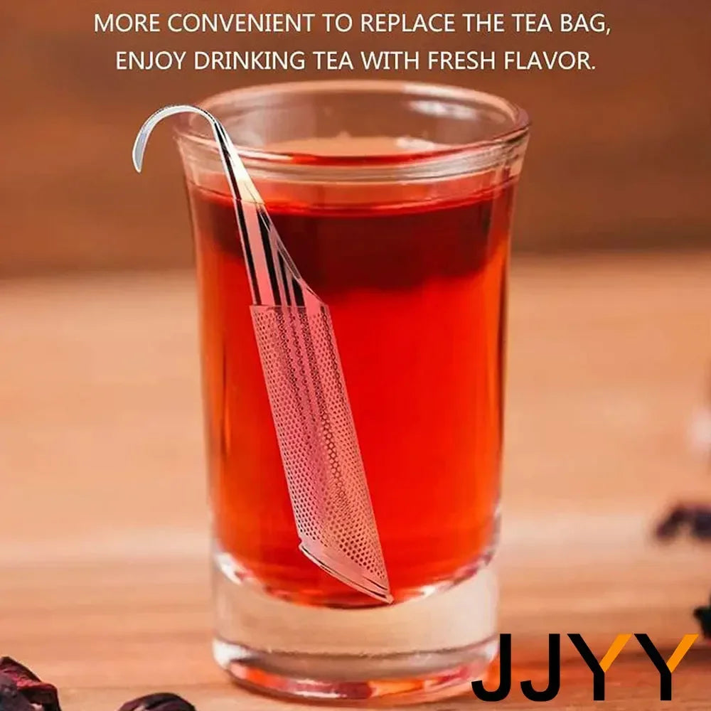 JJYY Ea Strainer Stainless Steel Infuser Pipe Design Touch Feel Holder Tool Tea Spoon Infuser Filter