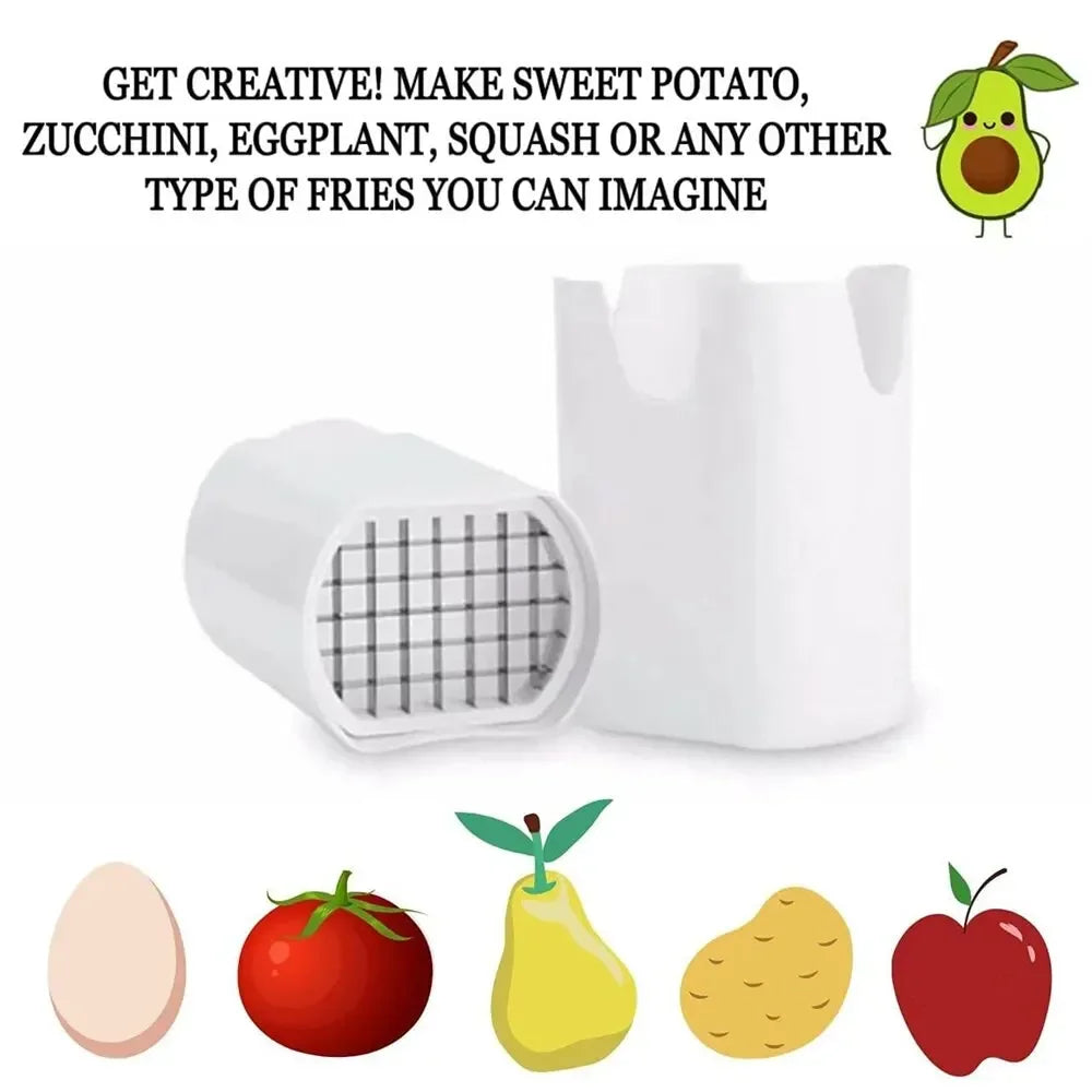 1PC White New Type French Fry Cutter Natural Cut Rapid Slicer Vegetable Potato Tool Food Veggie Dicer Veg Chopper Tools