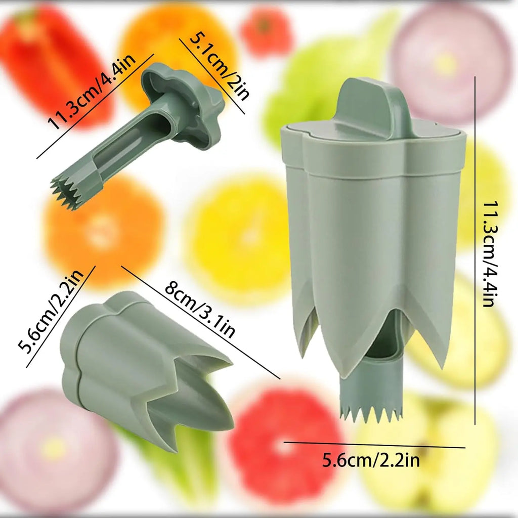 Pepper Seed Corer Remover Upgraded 2-In-1 Bell Pepper Cutter Deseeder Effortlessly Streamline Your Kitchen Prep for Faster Meal