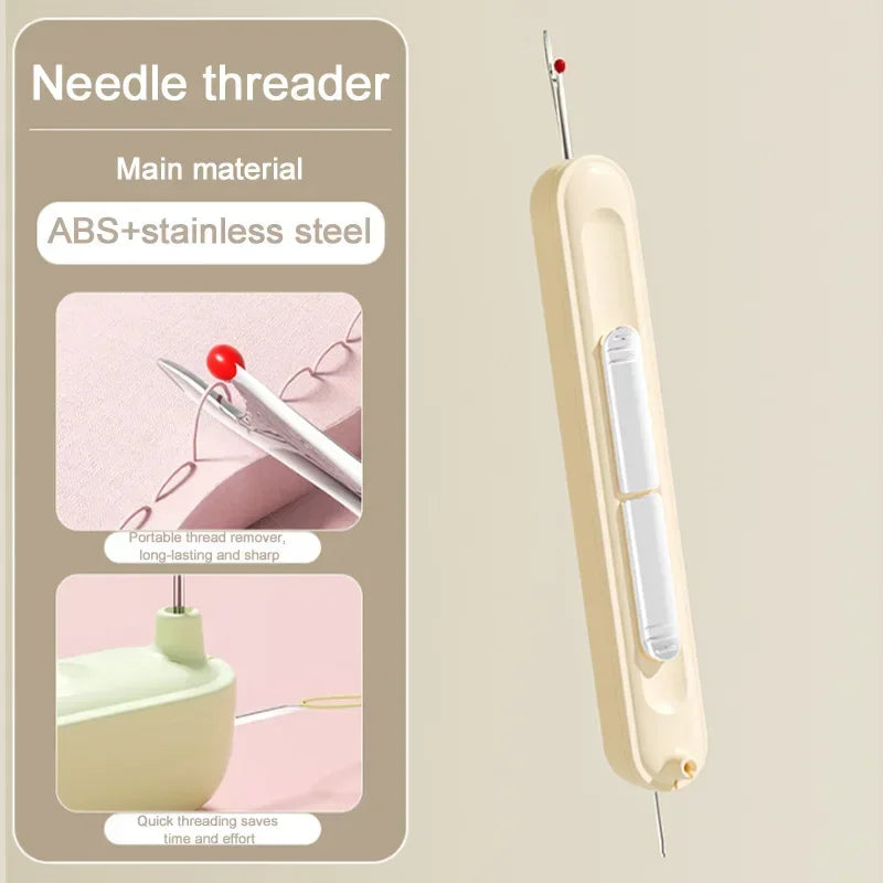 2In1 Needle Threader Hand Sewing Tools Multi-Function Threader Stitch Insertion Sewing Needle Changer Thread Device Hand Machine