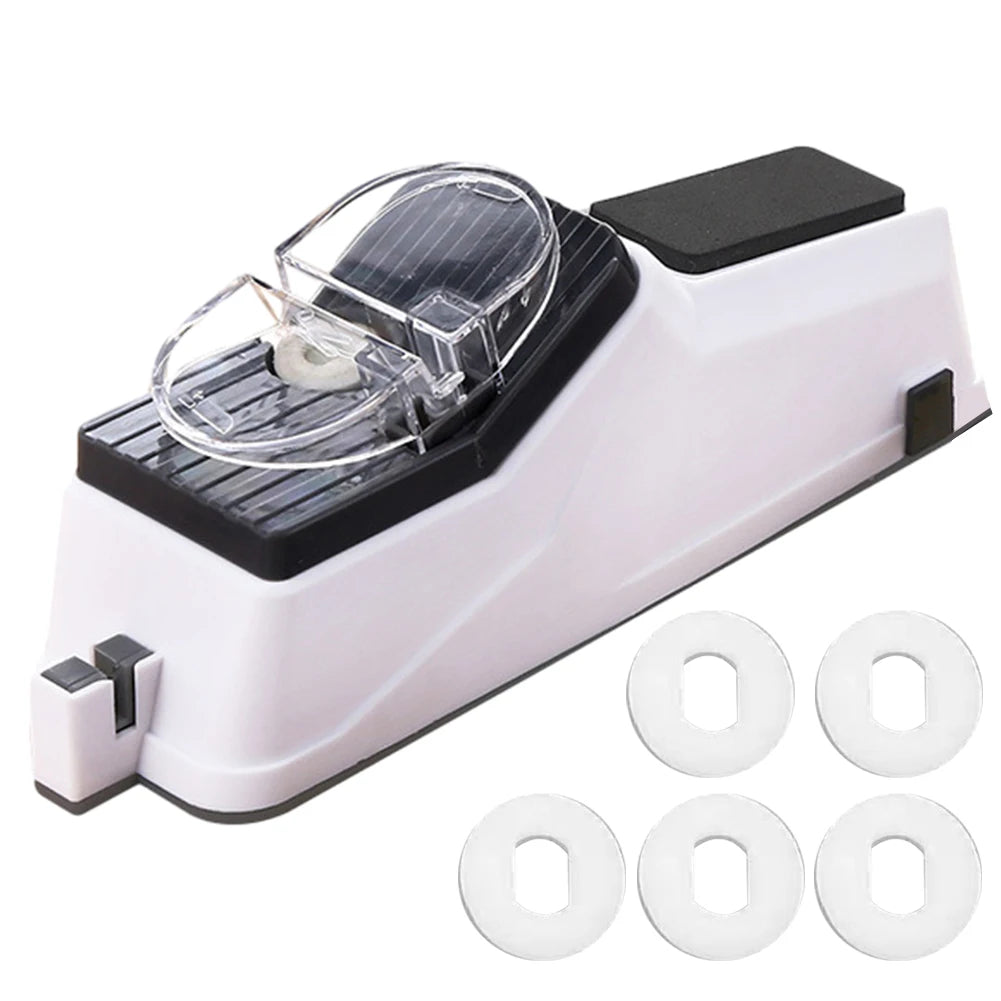 Automatic Electric Knife Sharpener with Protective Cover Chef Knife Sharpener for Quick Sharpening&Polishing for Knife Scissors