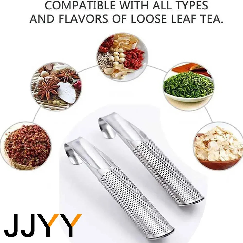 JJYY Ea Strainer Stainless Steel Infuser Pipe Design Touch Feel Holder Tool Tea Spoon Infuser Filter