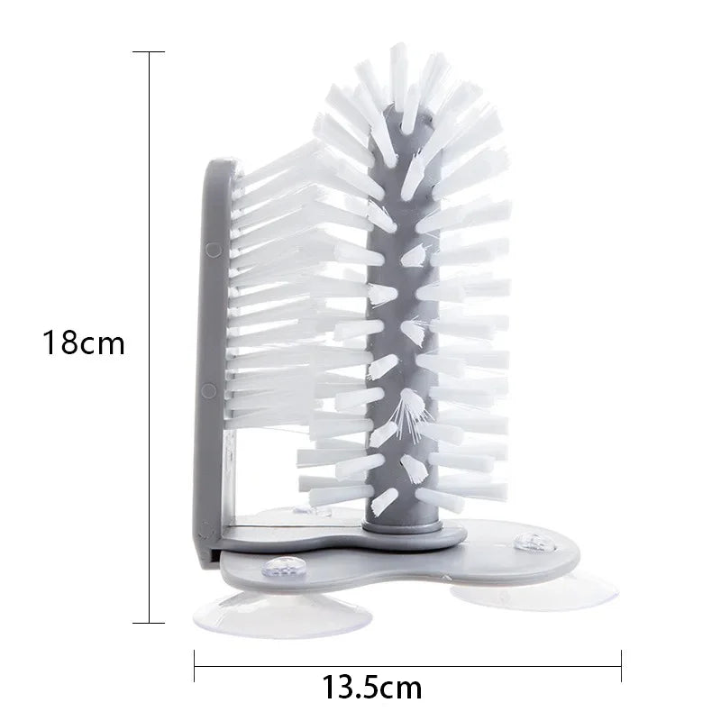 Cup Scrubber Glass Cleaner Bottles Brush Suction Cup Rotating Plastic Cup Brush Multifunctional Cleaning Brush Cup Brush Plastic