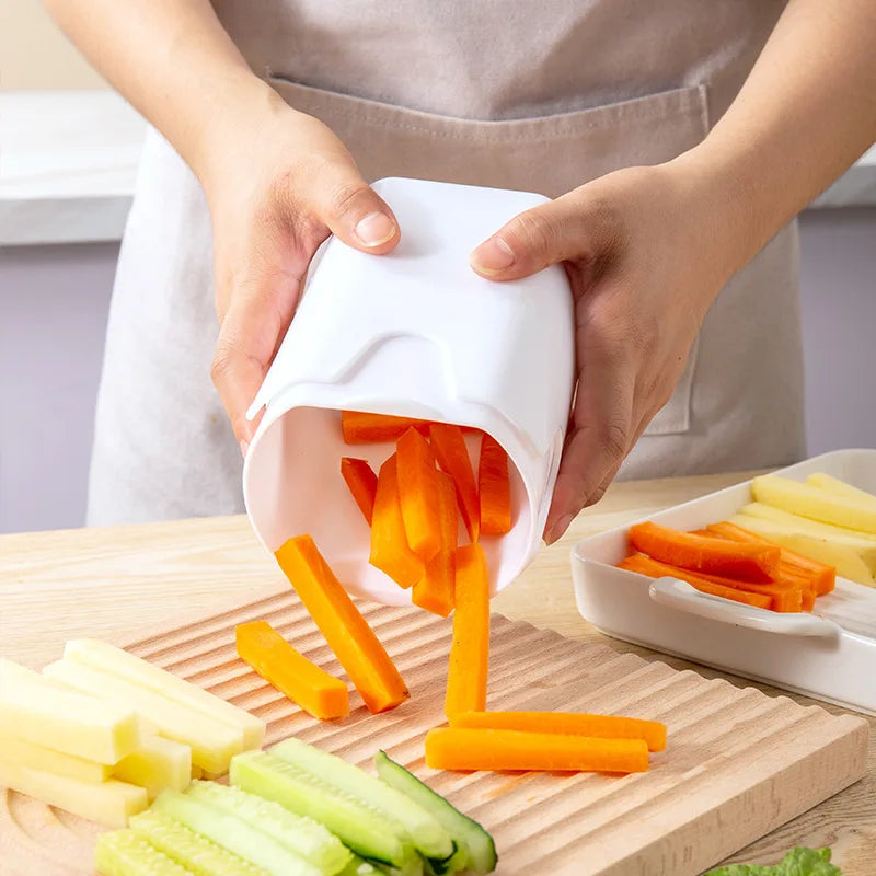 1PC White New Type French Fry Cutter Natural Cut Rapid Slicer Vegetable Potato Tool Food Veggie Dicer Veg Chopper Tools