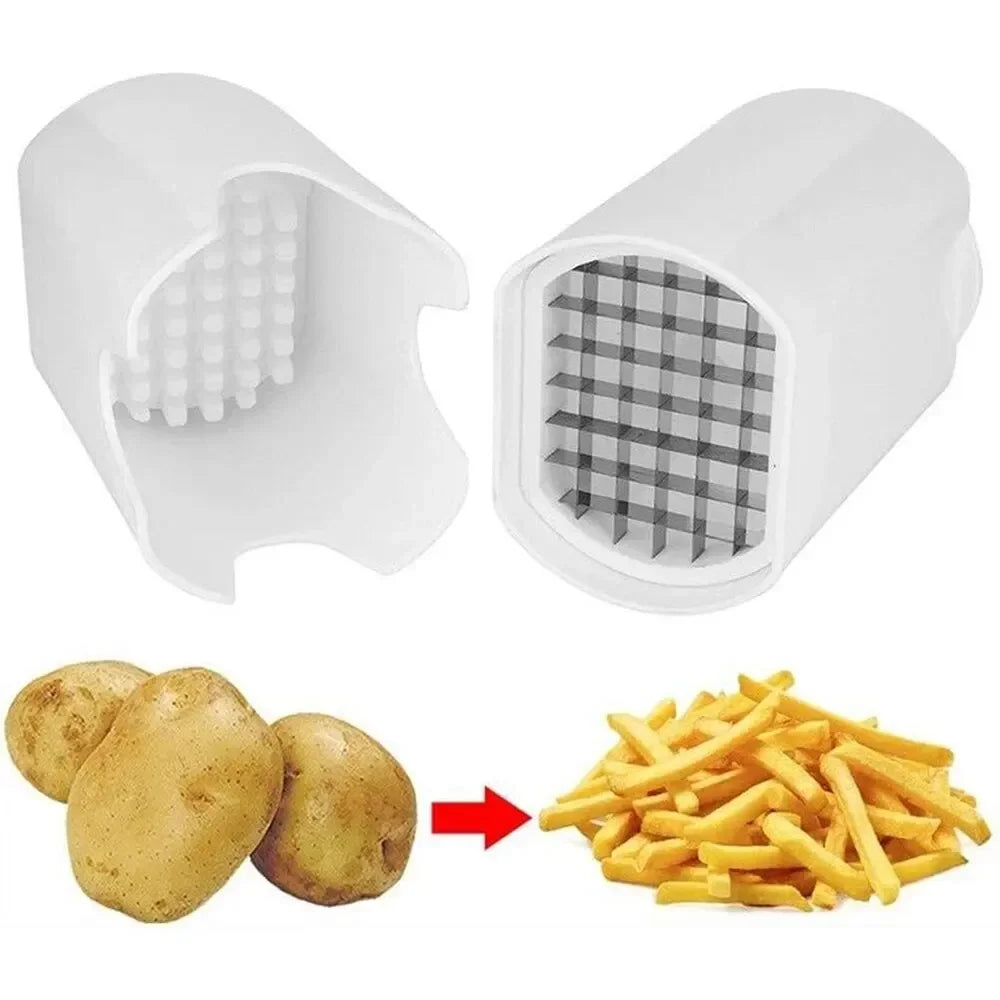 1PC White New Type French Fry Cutter Natural Cut Rapid Slicer Vegetable Potato Tool Food Veggie Dicer Veg Chopper Tools
