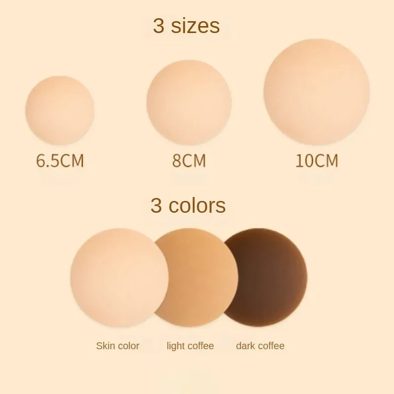Braless Seamless for Women Ultra Thin Invisible Bra Nipple Cover with Box Bioadhesive Silicone Reusable Travel Bra Chest Pad