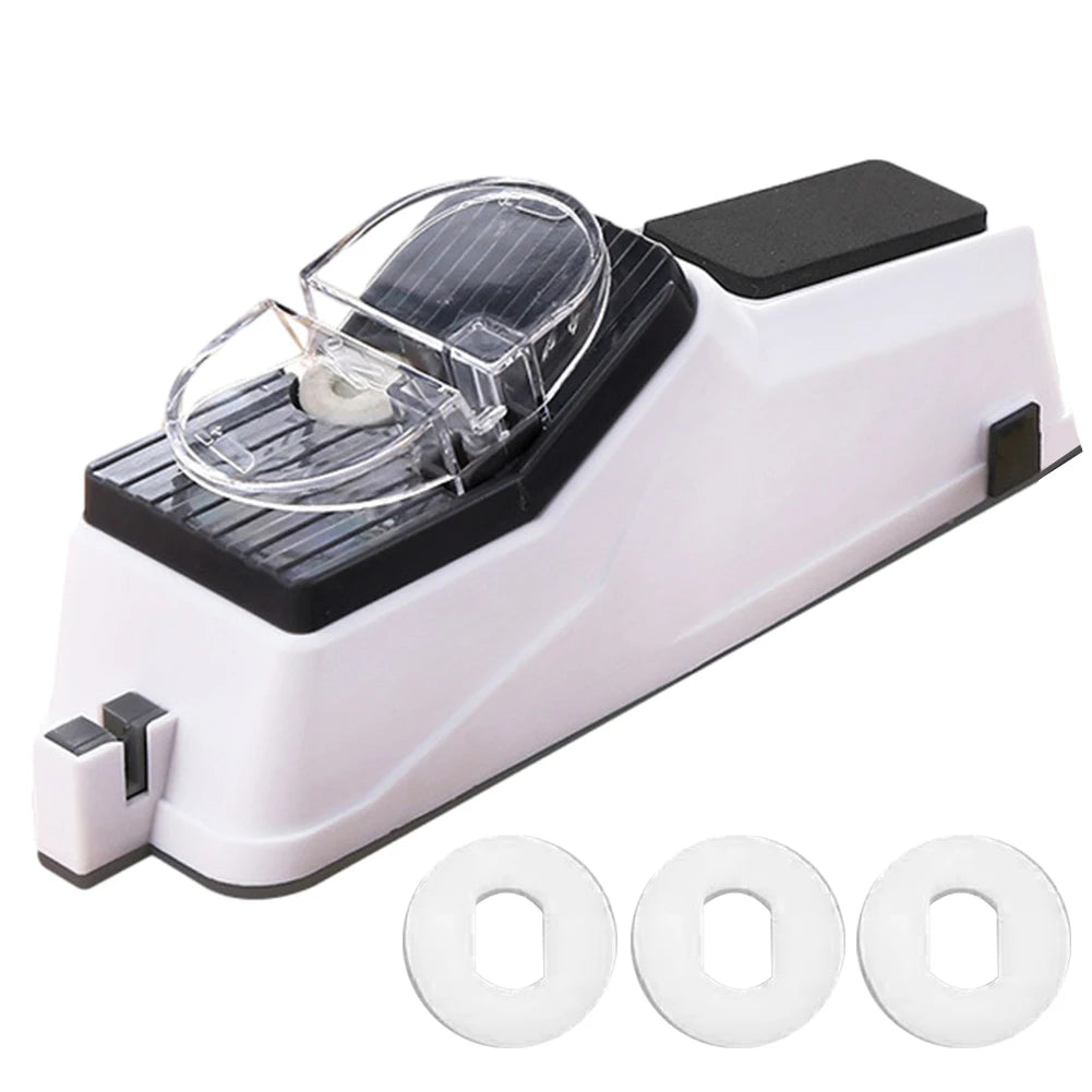 Automatic Electric Knife Sharpener with Protective Cover Chef Knife Sharpener for Quick Sharpening&Polishing for Knife Scissors